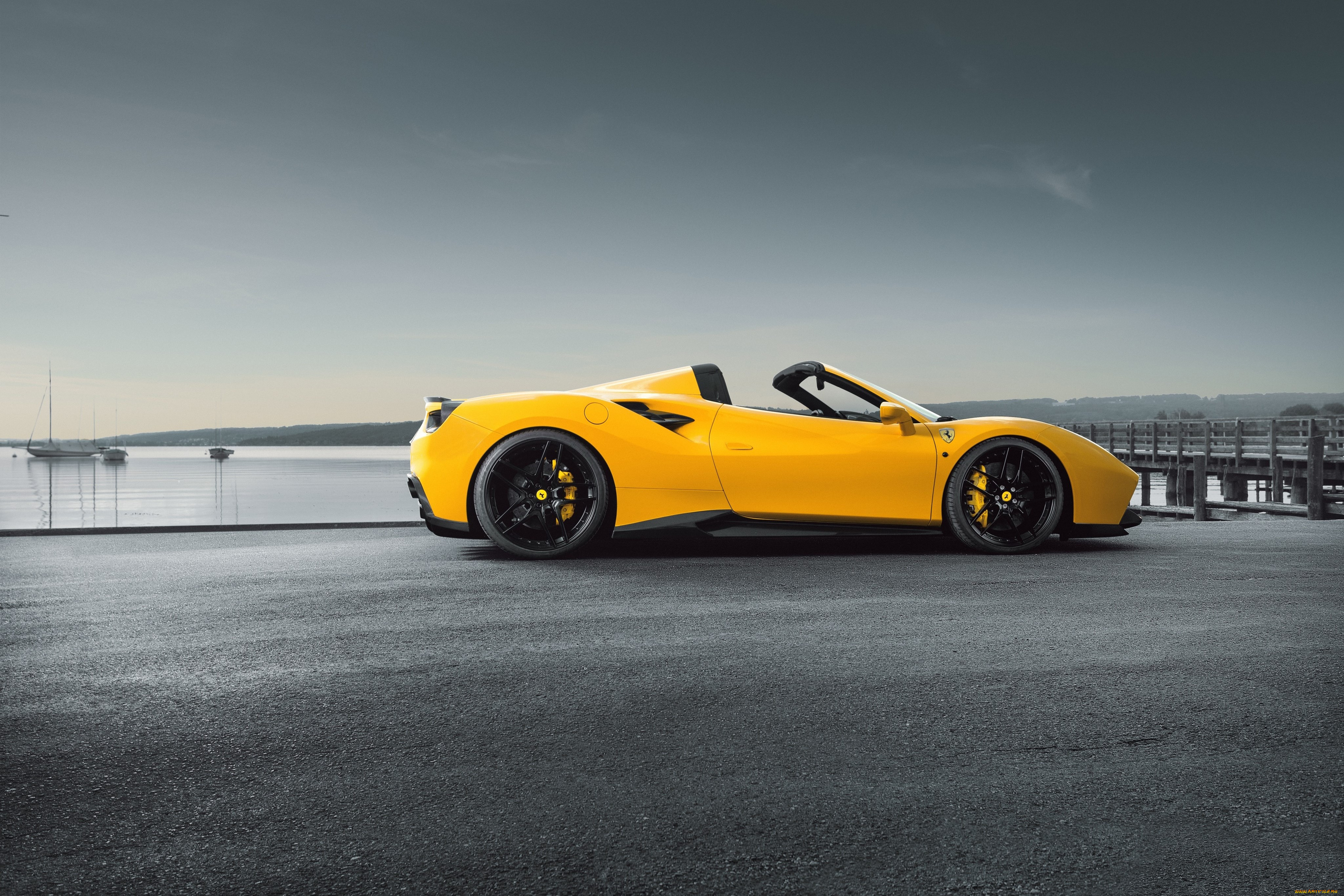 , ferrari, 488, rosso, novitec, 2016, spider